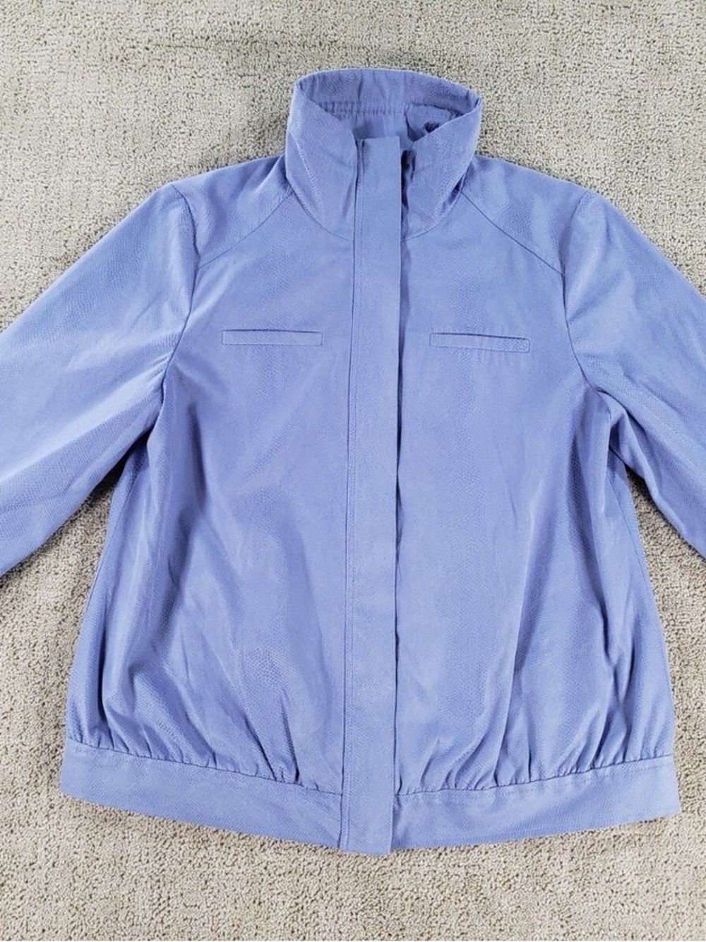 Chico's Lavender Zip-Front Bomber Jacket
